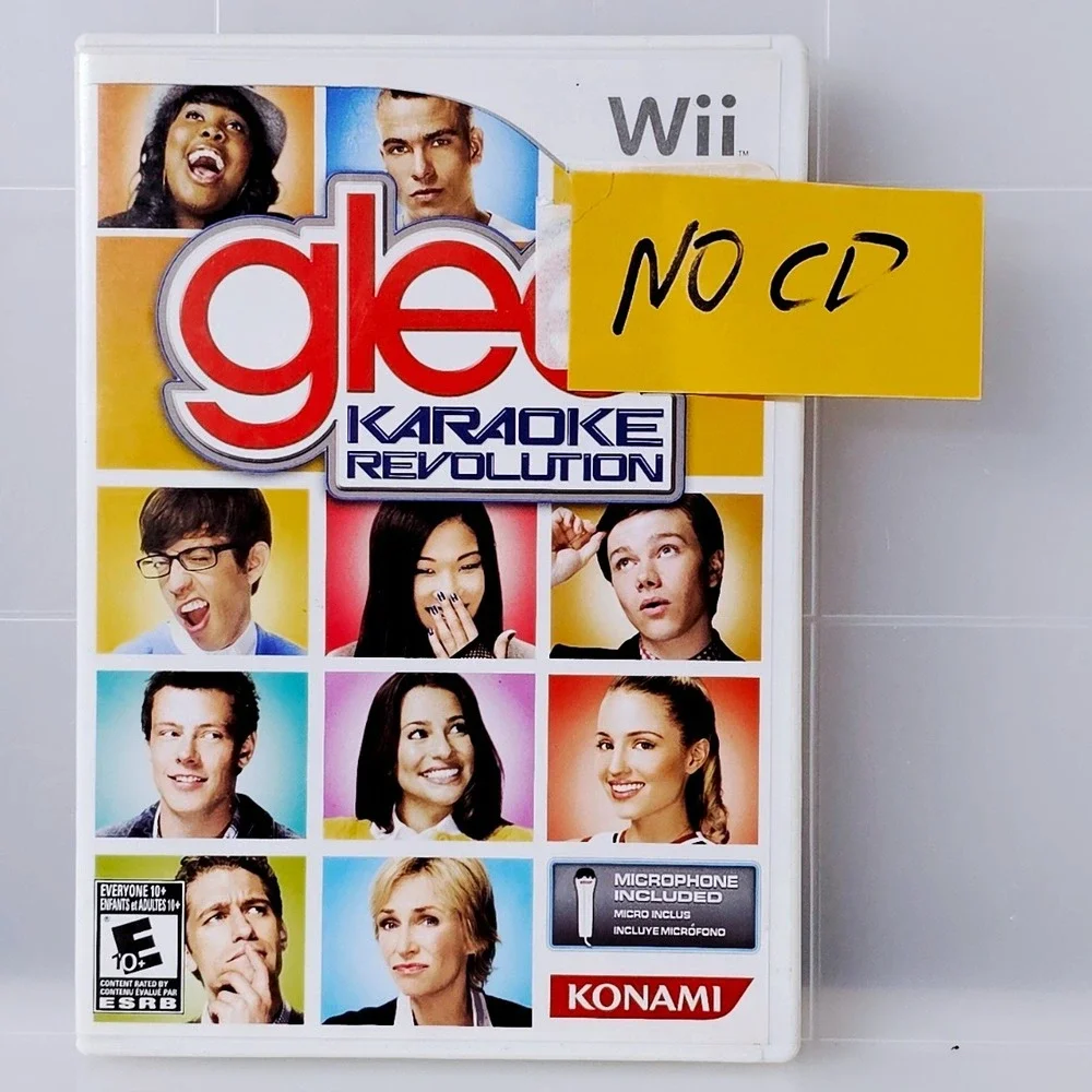 Glee Karaoke Revolution Wii Case Manual Only No Game Disc Konami Replacement Box
